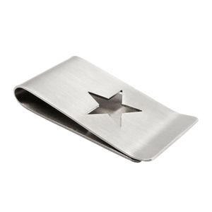 Stainless Steel Money Clip With Cutout Star